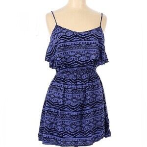 Purple Aztec print ruffle top sundress size medium